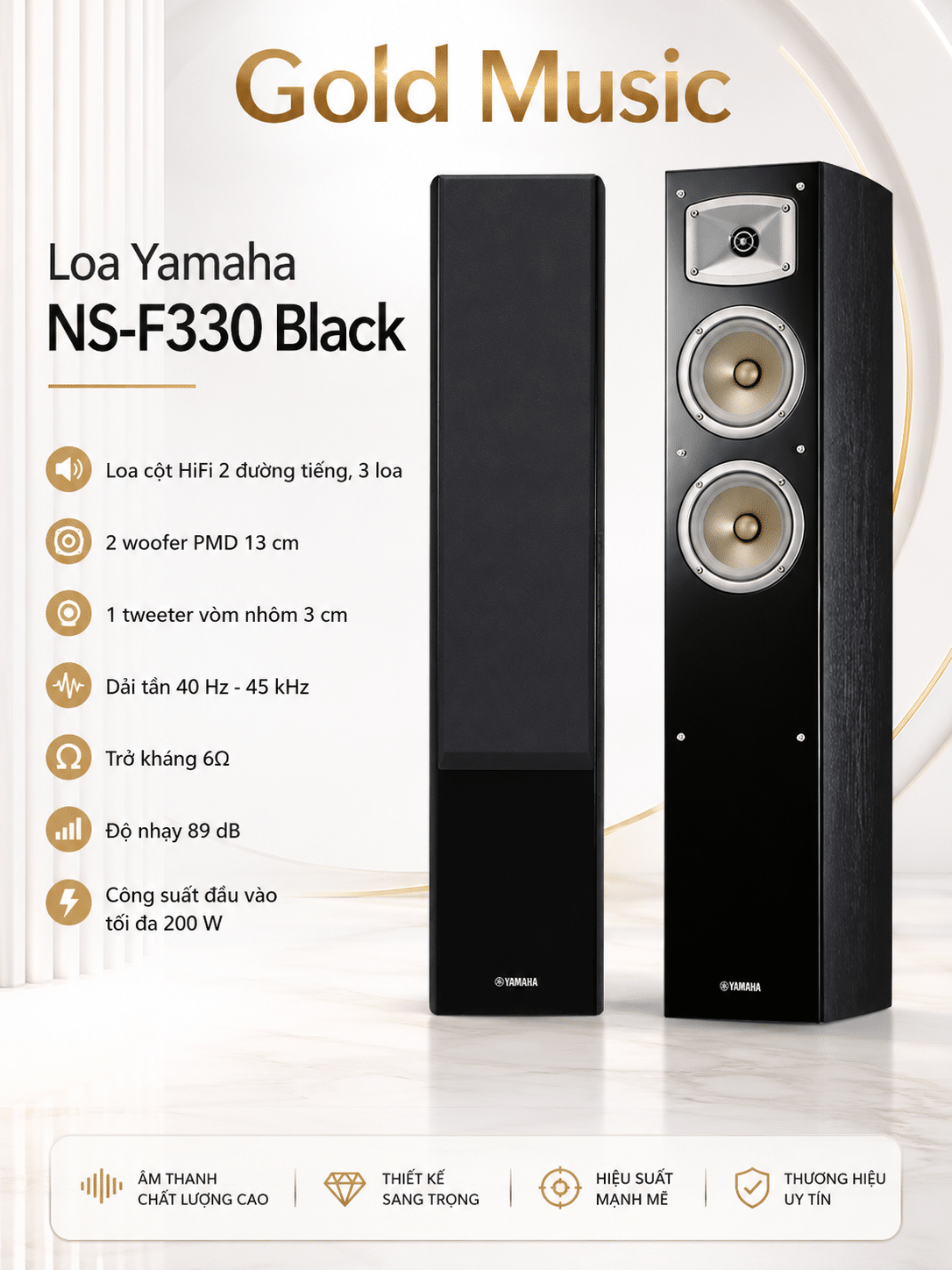 Loa Yamaha NS-F330 Black loa yamaha ns f330 black