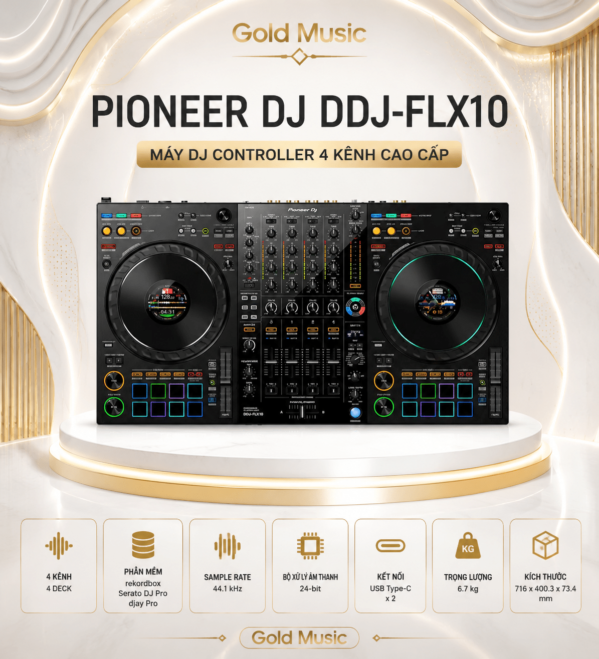 MÁY DJ CONTROLLER PIONEER DJ DDJ-FLX10 may dj controller pioneer dj ddj flx10