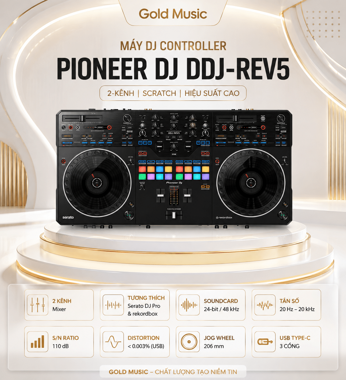 MÁY DJ CONTROLLER PIONEER DJ DDJ-REV5 may dj controller pioneer dj ddj rev5