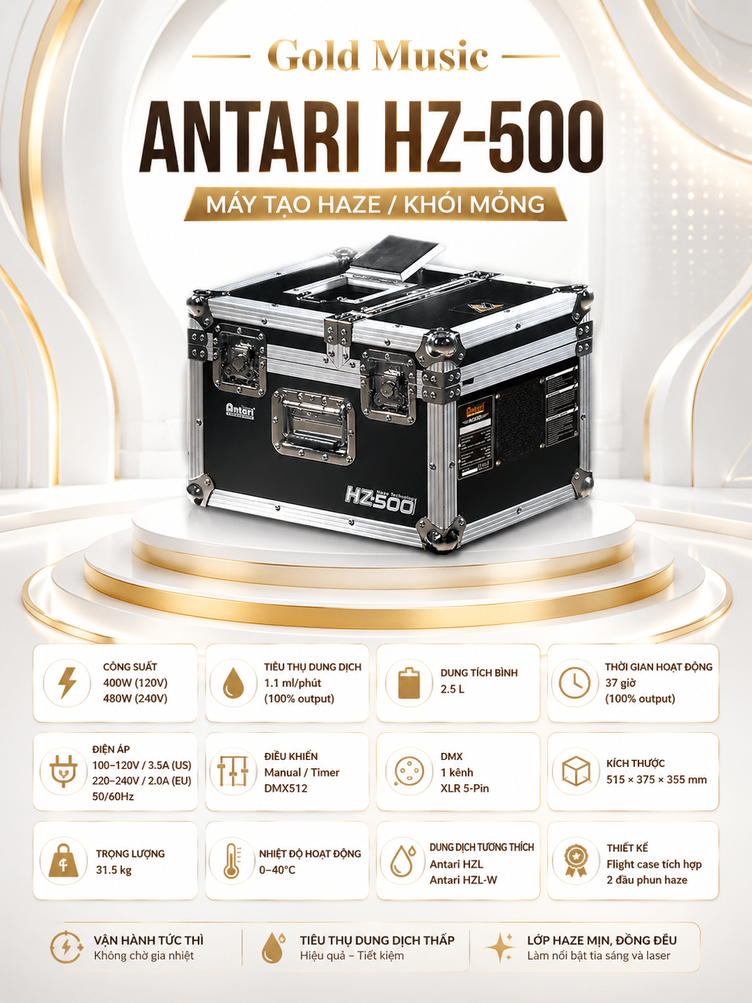 MÁY KHÓI ANTARI HZ-500 may khoi antari hz 500