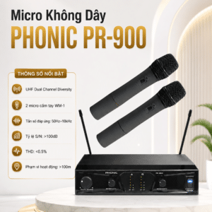 Micro Không Dây PHONIC PR-900 micro khong day phonic pr 900