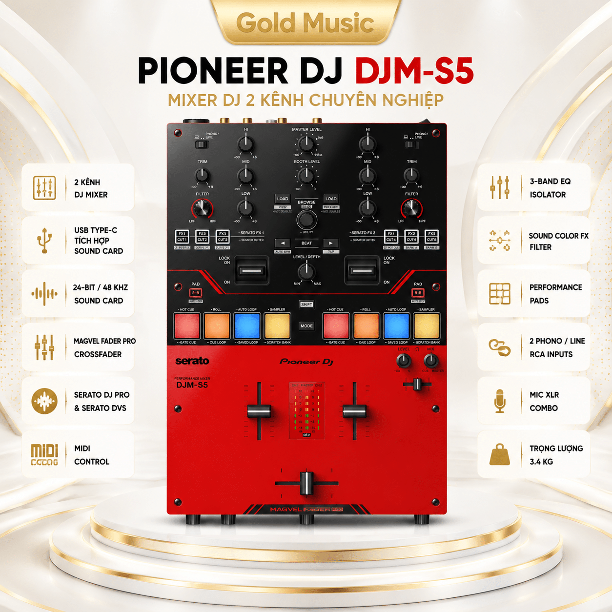 MIXER DJ PIONEER DJ DJM-S5 mixer dj pioneer dj djm s5