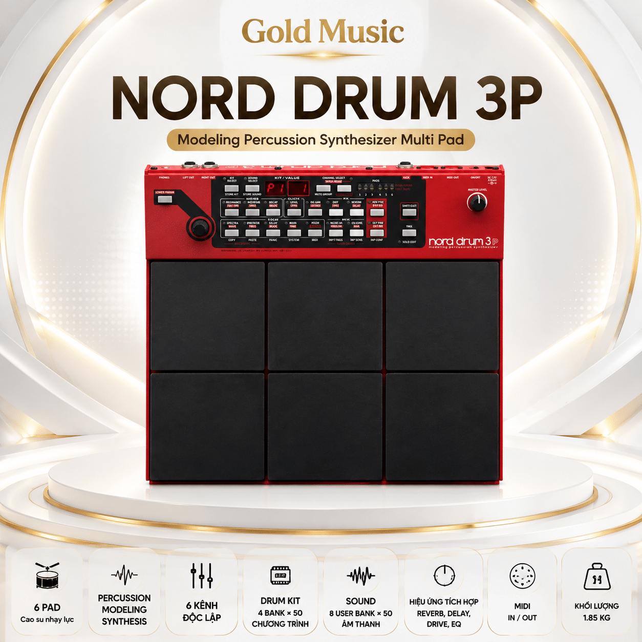 Pad Trống Điện Nord Drum 3P Modeling Percussion Synthesizer Multi pad pad dien nord drum 3p modeling percussion