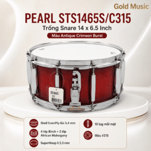 PEARL STS1465S TRỐNG SNARE 14X6.5 MÀU 315 pearl sts1465s snare 14x6 5 mau 315