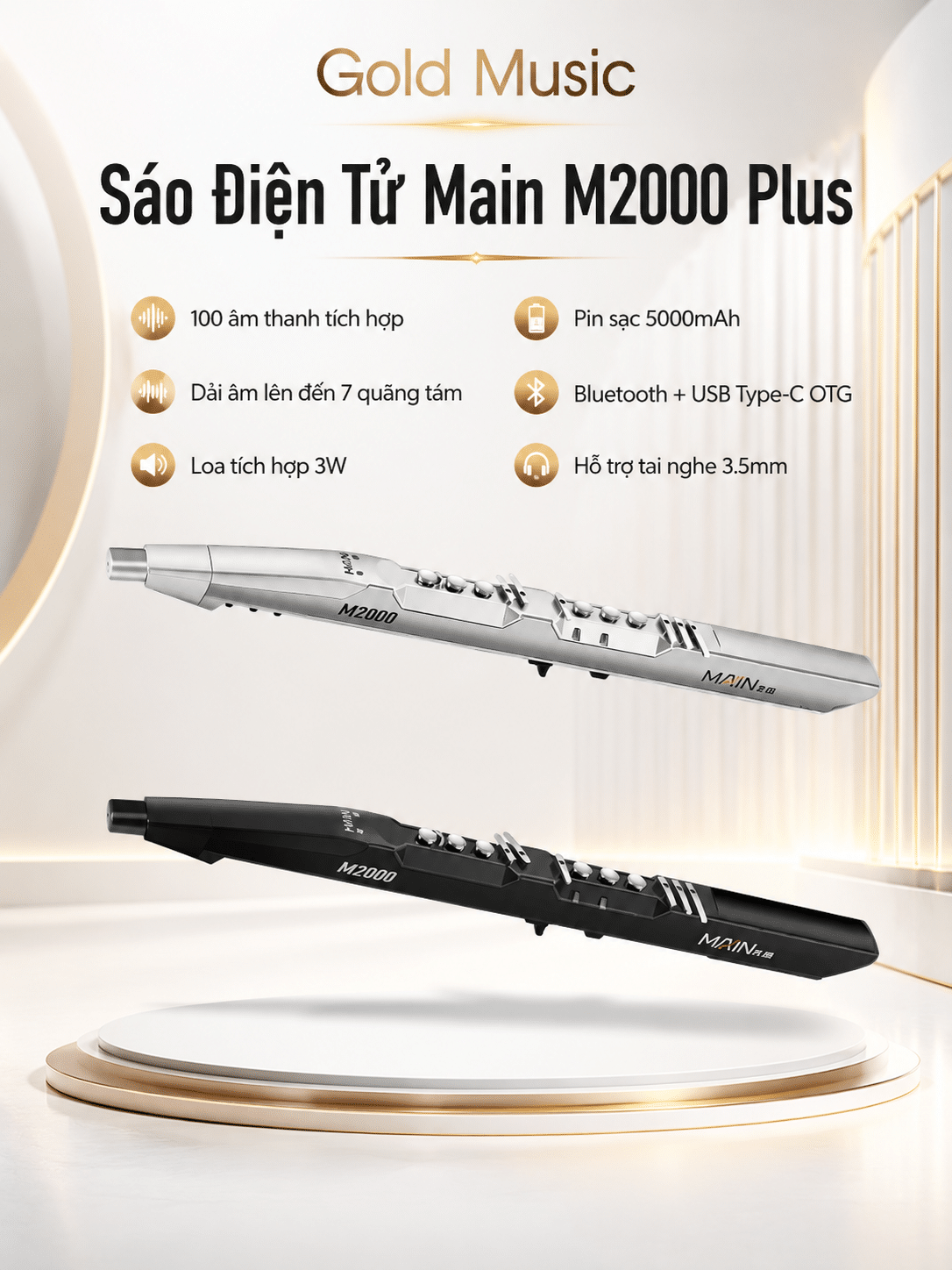 Sáo Điện Tử Main M2000 Plus sao dien tu main m2000 plus