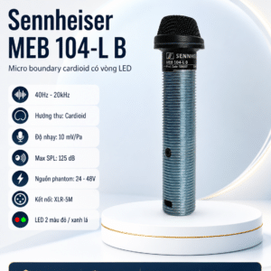 Sennheiser MEB 104-L B Đầu Microphone 40Hz - 20kHz sennheiser meb 104 l b dau microphone 40hz 20khz