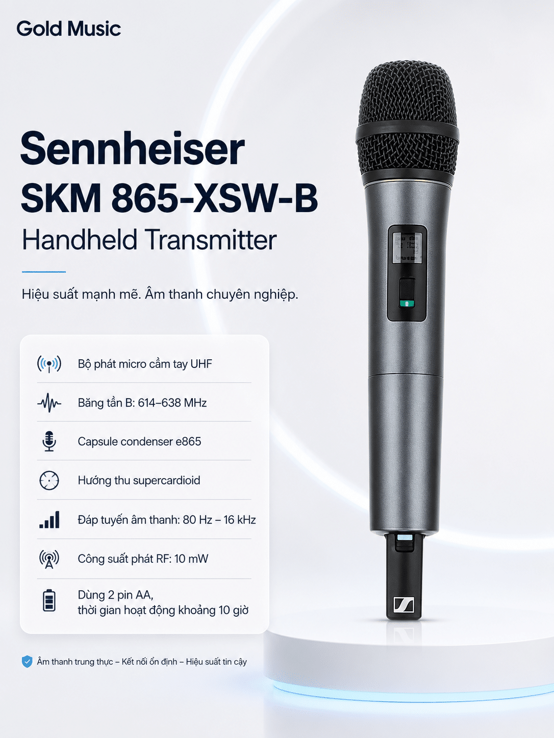 Sennheiser SKM 865-XSW-B Handheld Transmitter Microphone sennheiser skm 865 xsw b handheld transmitter