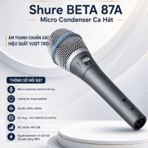 shure beta 87a micro condenser ca hat