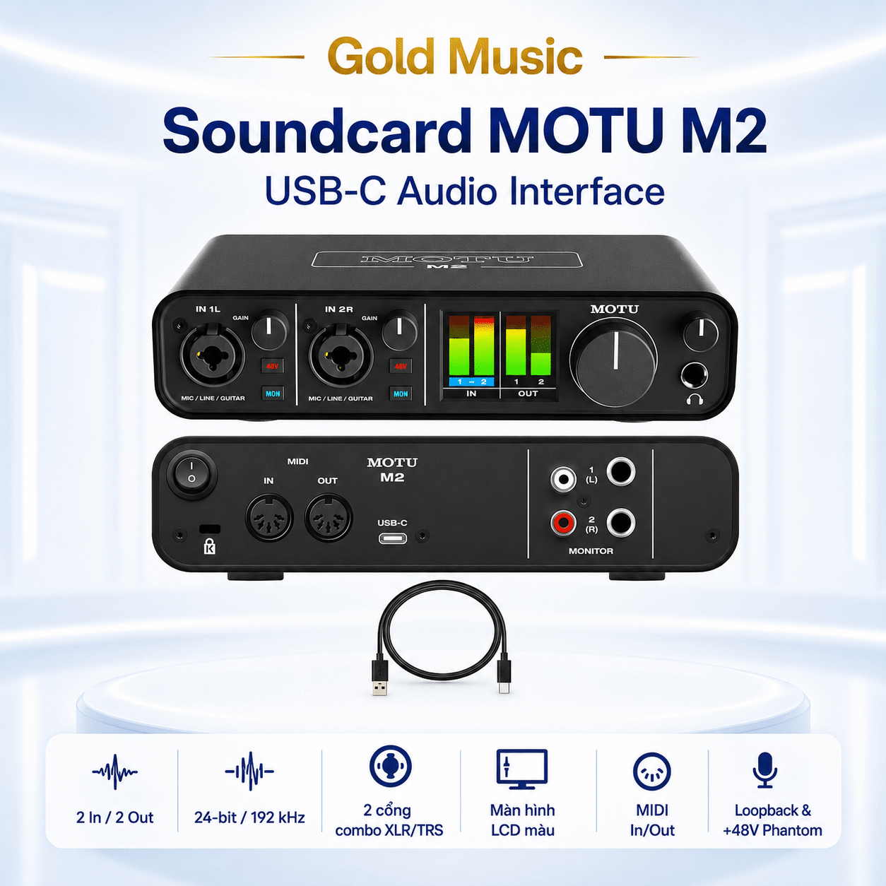 Soundcard Motu M2 USB-C Audio Interface soundcard motu m2 usb c audio interface