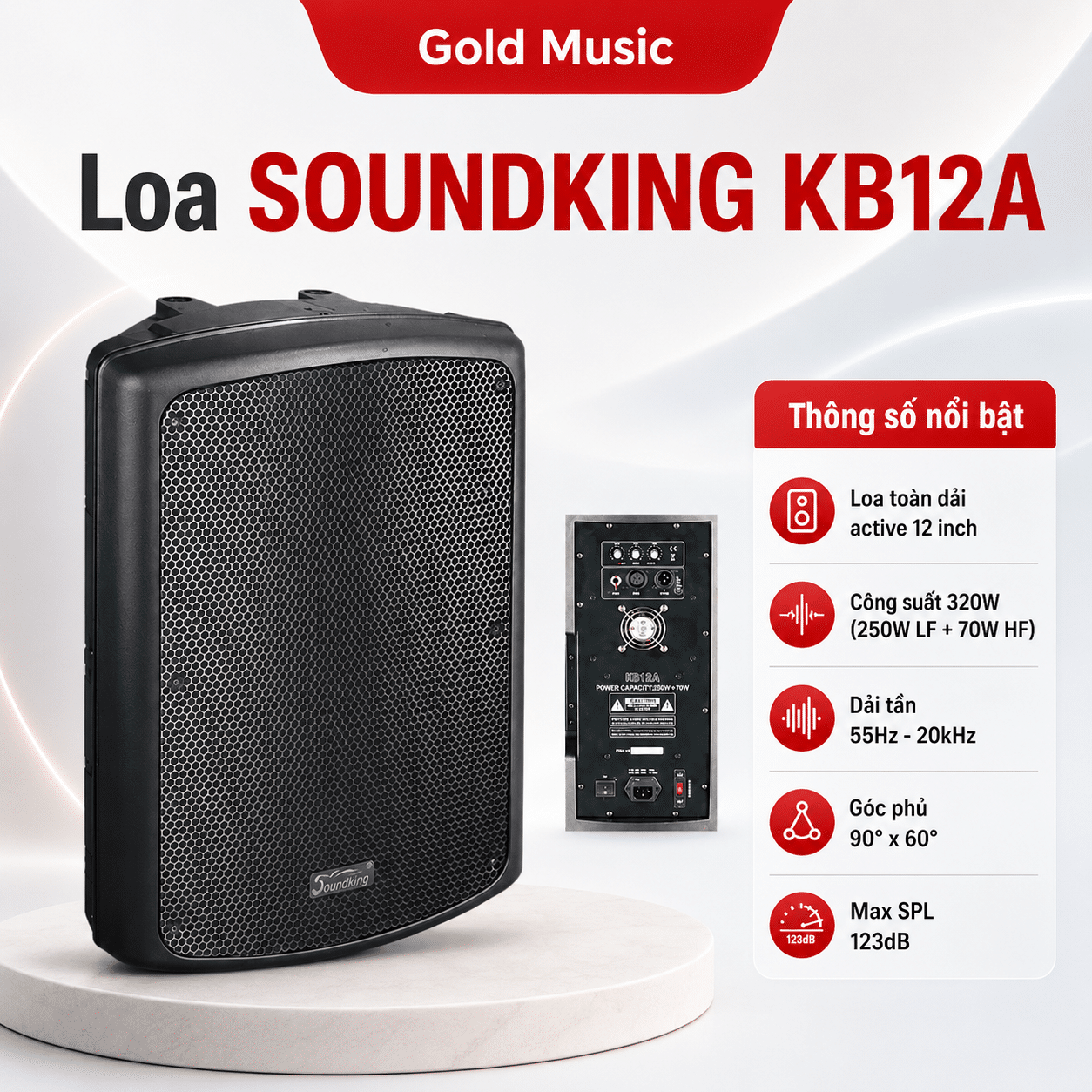 SOUNDKING KB12A Loa toàn dải có công suất 12" soundking kb12a loa toan dai