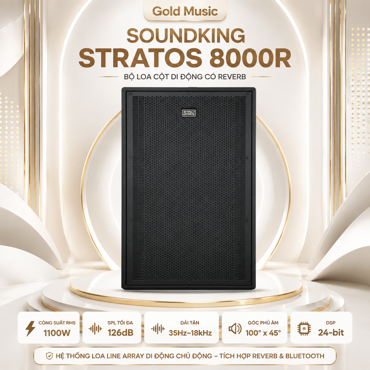 SOUNDKING STRATOS 8000R Bộ loa cột di động có reverb soundking stratos 8000r bo loa cot di