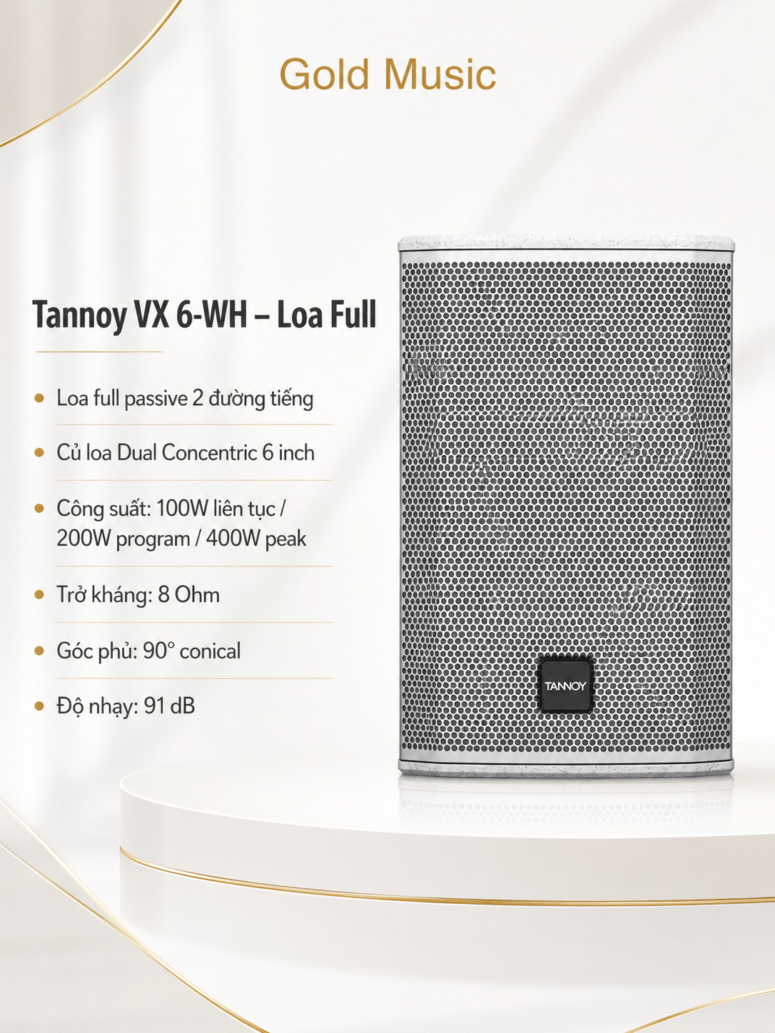 Tannoy VX 6-WH – Loa Full tannoy vx 6 wh loa full