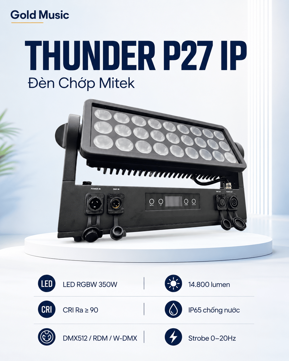 Thunder P27 IP Đèn Chớp Mitek thunder p27 ip den chop mitek