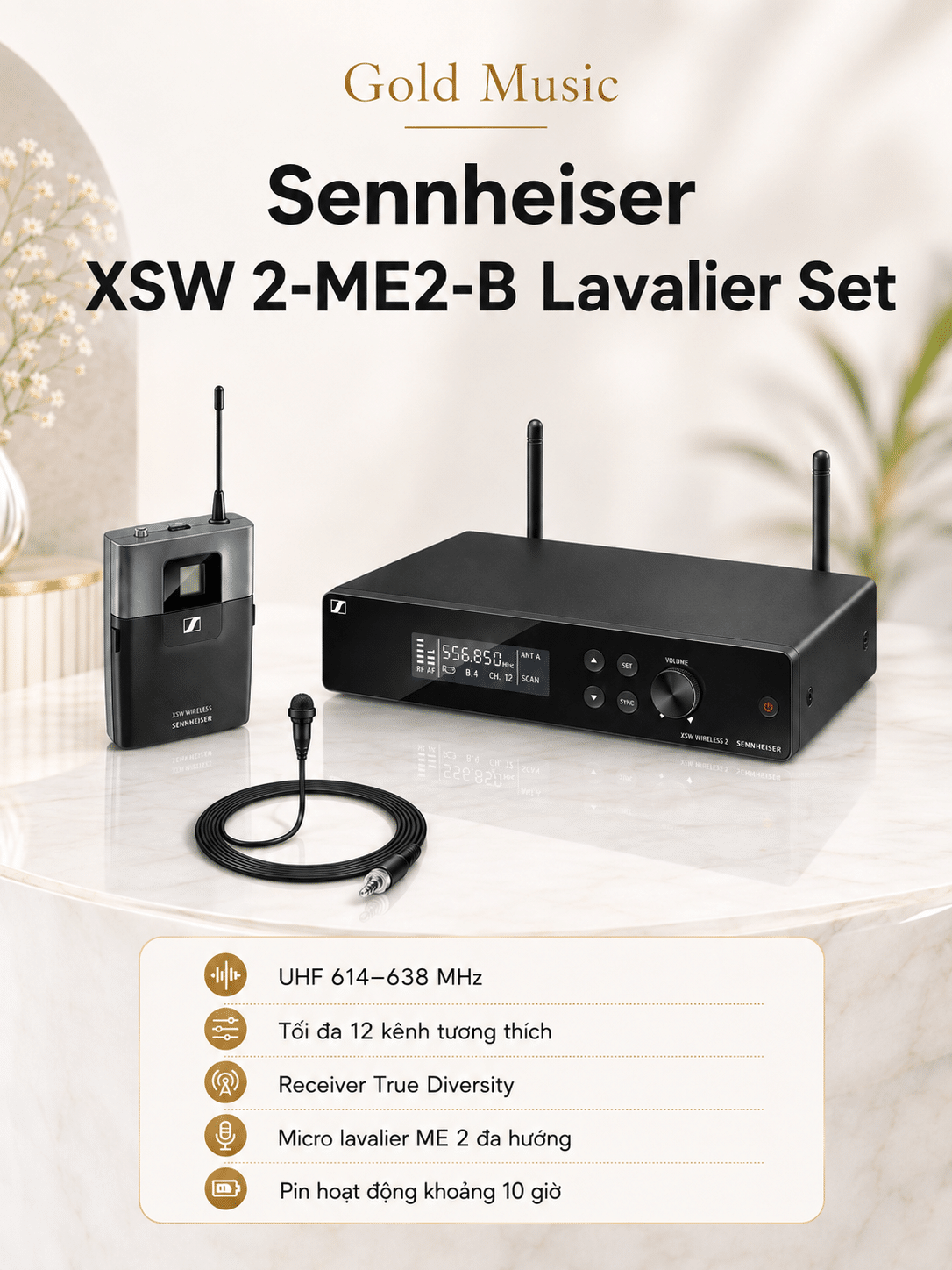 XSW 2-ME2-B Lavalier Set Microphone Sennheiser xsw 2 me2 b lavalier set microphone