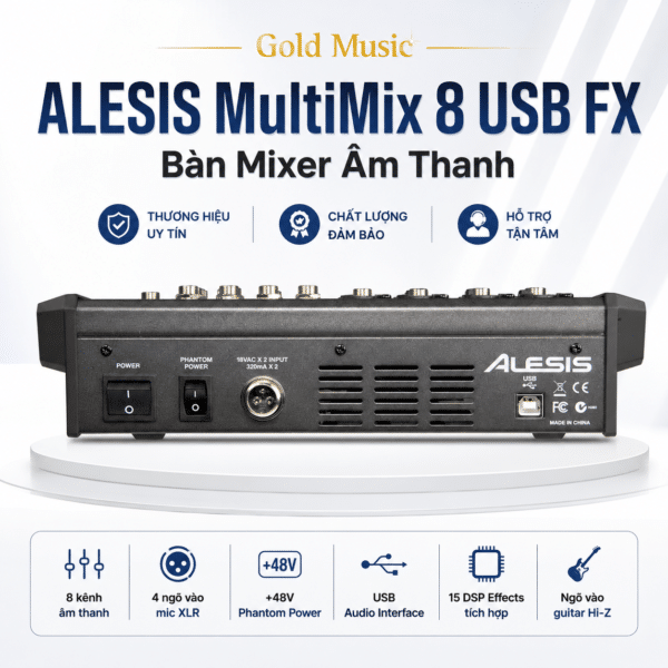 ALESIS MultiMix 8 USB FX Bàn Mixer Âm Thanh alesis multimix 8 usb fx ban mixer am thanh