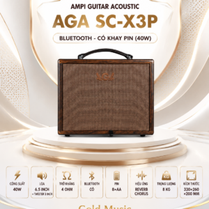 ampli guitar acoustic aga sc x3p bluetooth co khay pin40w 3