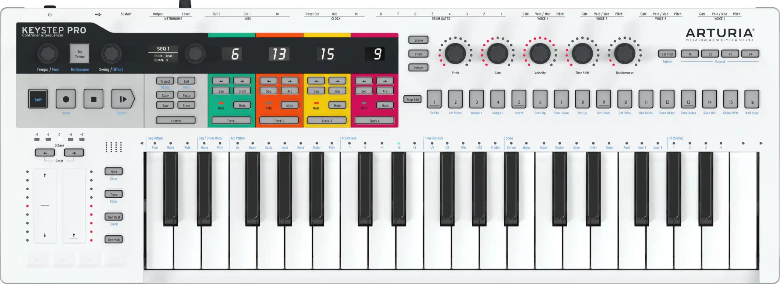 Arturia KeyStep Pro 37-key Controller & Sequencer arturia keystep pro 37 key controller sequencer 4
