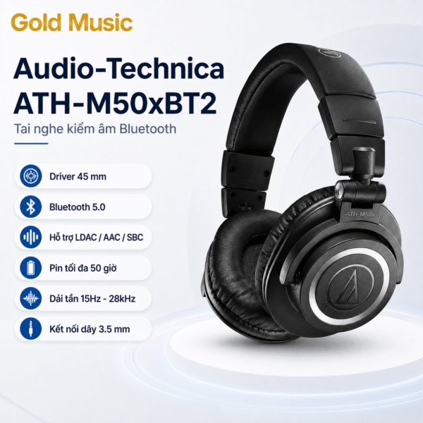 audio technica ath m50xbt2 tai nghe kiem am bluetooth