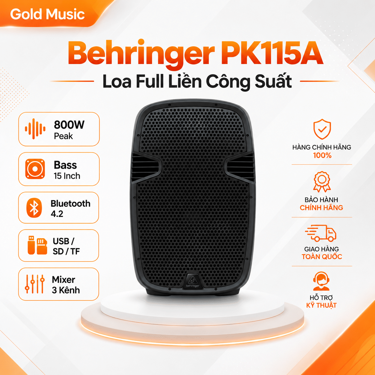 Behringer PK115A Loa Full liền công suất behringer pk115a loa full lien cong suat