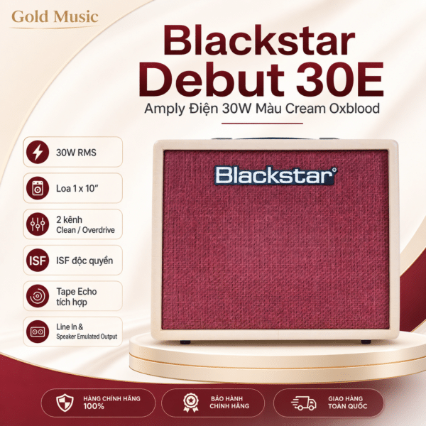 Blackstar Debut 30E amply điện 30W màu Cream Oxblood blackstar debut 30e amply dien