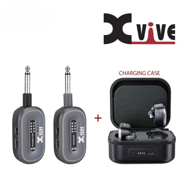 bo thu phat khong day xvive ac58 kem hop sac 5 8ghz wireless cho guitar