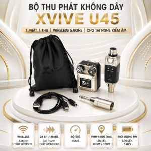 bo thu phat khong day xvive u45 1 phat 1 thu wireless 5 8ghz cho tai nghe kiem am 2
