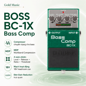 Boss BC 1X pedal compressor giúp tiếng bass chuyên nghiệp boss bc 1x pedal compressor