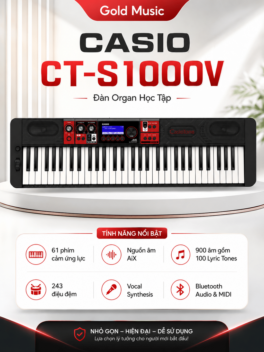 CASIO CT-S1000V Đàn Organ Học Tập casio ct s1000v organ hoc tap