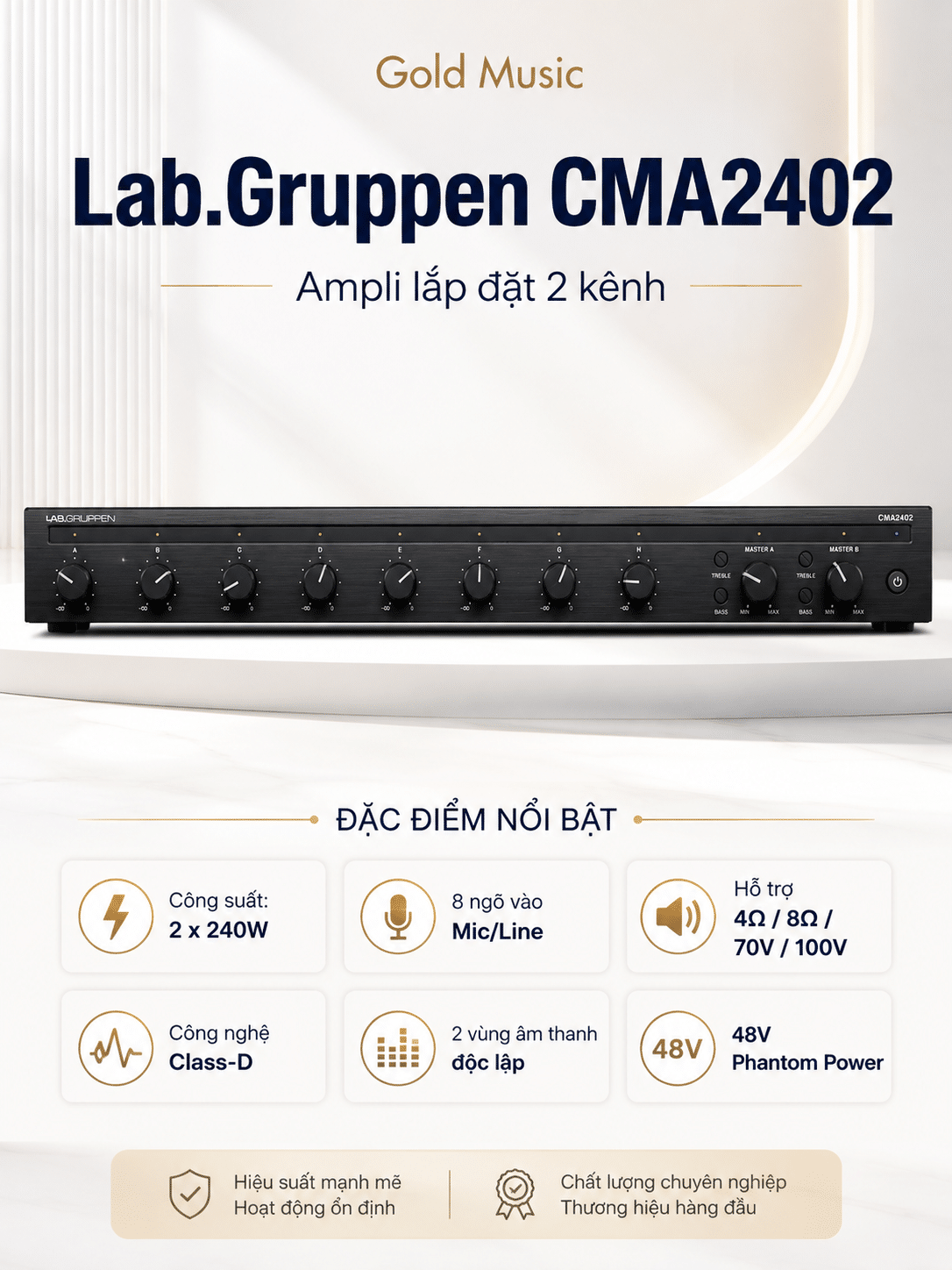 CMA2402 Ampli Lắp Đặt Lab.Gruppen cma2402 ampli lap dat lab gruppen