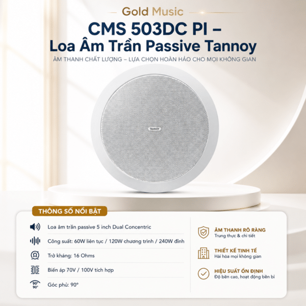 CMS 503DC PI – Loa Âm Trần Passive Tannoy cms 503dc pi loa am tran