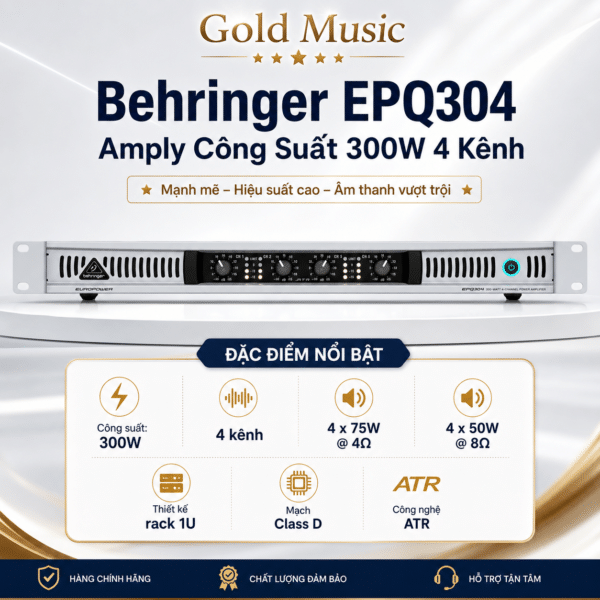 EPQ304 Amply Công Suất 300w 4 kênh Behringer epq304 amply cong suat 300w 4 kenh behringer