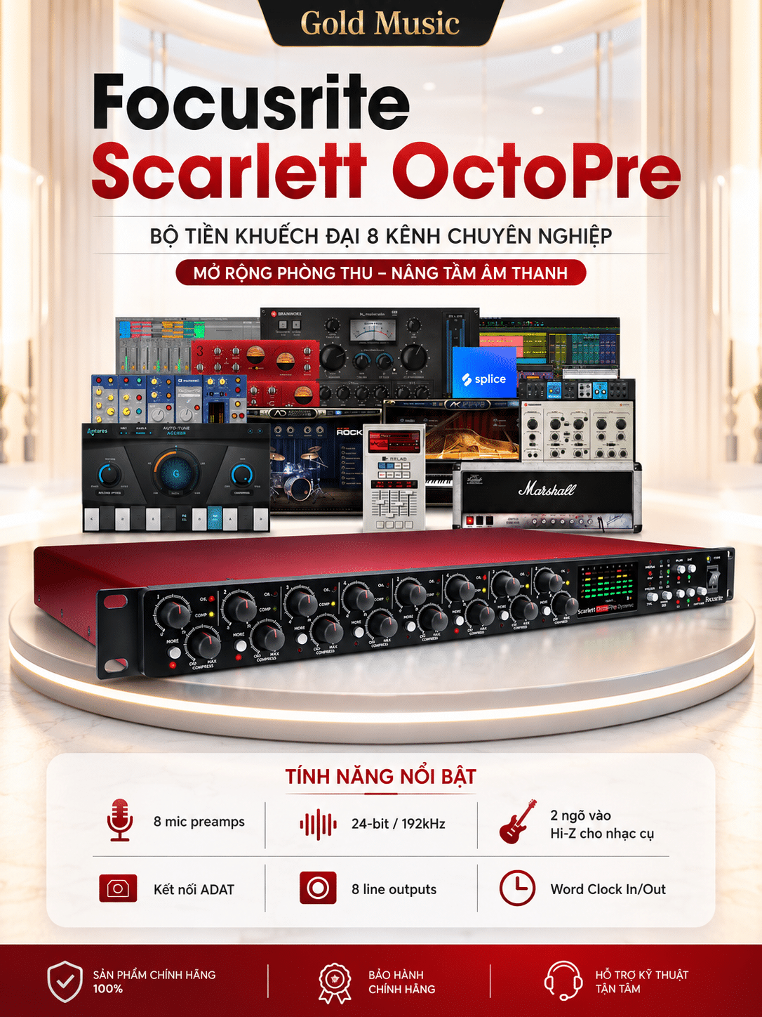Focusrite Scarlett Octopre 8 Mic Pre with ADAT Connectivity focusrite scarlett octopre 8 mic