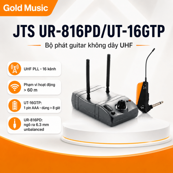 Jts UR-816PD/UT-16GTP Bộ phát guitar không dây jts ur 816pd ut 16gtp bo phat guitar khong day