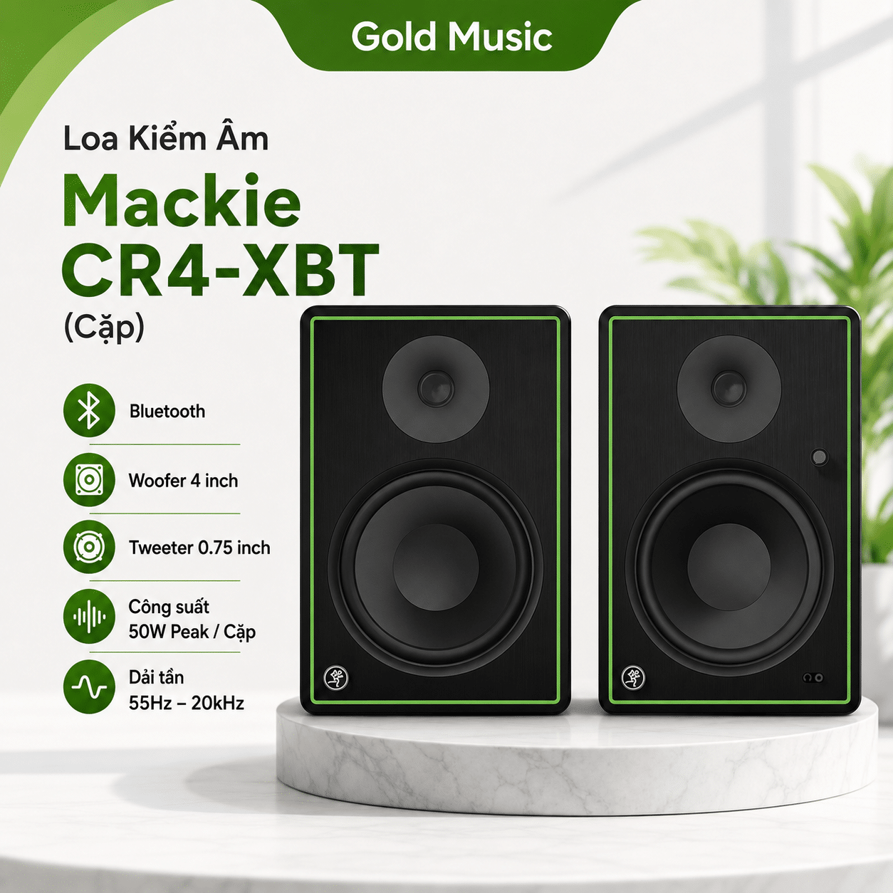 Loa Kiểm Âm Mackie CR4-XBT (Cặp) loa kiem am mackie cr4 xbt cap