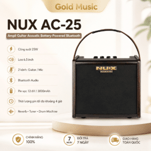 nux ac 25 ampli guitar acoustic battery powered bluetooth
