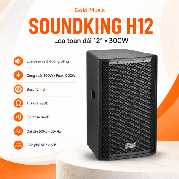 SOUNDKING H12 Loa toàn dải 12", 300W soundking h12 loa toan dai 12 300w