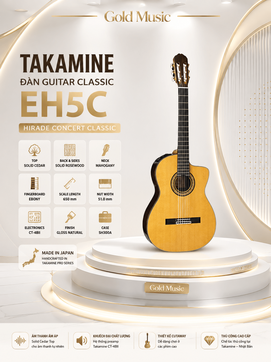 TAKAMINE ĐÀN GUITAR CLASSIC EH5C takamine guitar classic eh5c