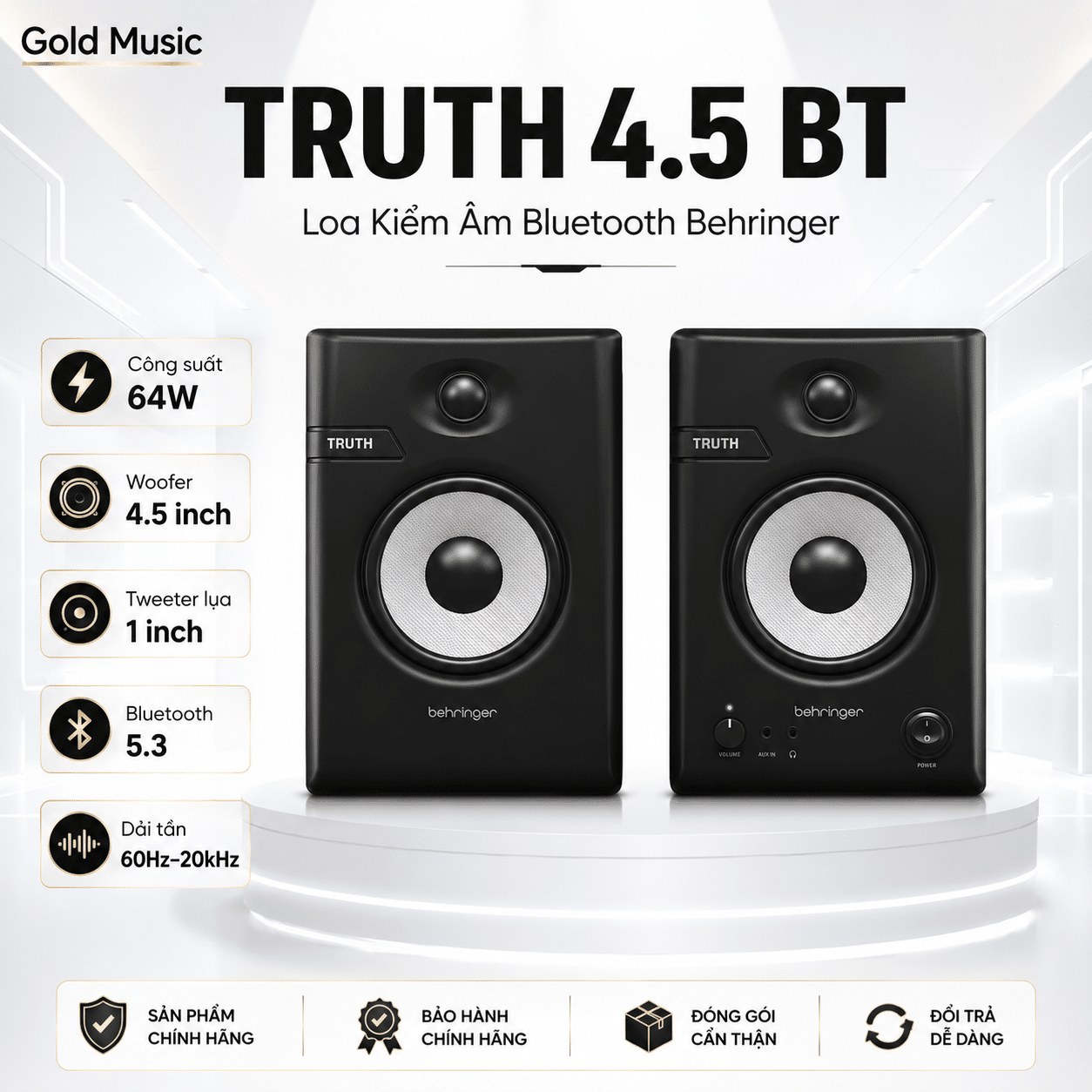 TRUTH 4.5 BT Loa Kiểm Âm Bluetooth Behringer truth 4 5 bt loa kiem am bluetooth behringer