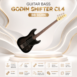 guitar bass godin shifter cl4 bb sgrn