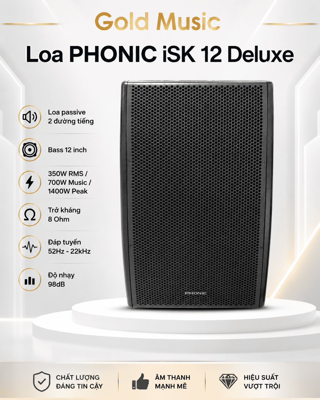 LOA PHONIC iSK 12 Deluxe loa phonic isk 12 deluxe