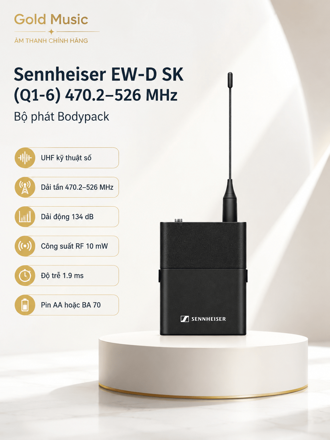 Sennheiser EW-D SK (Q1-6) 470.2–526 MHz – Bodypack sennheiser ew d sk q1 6 bodypack