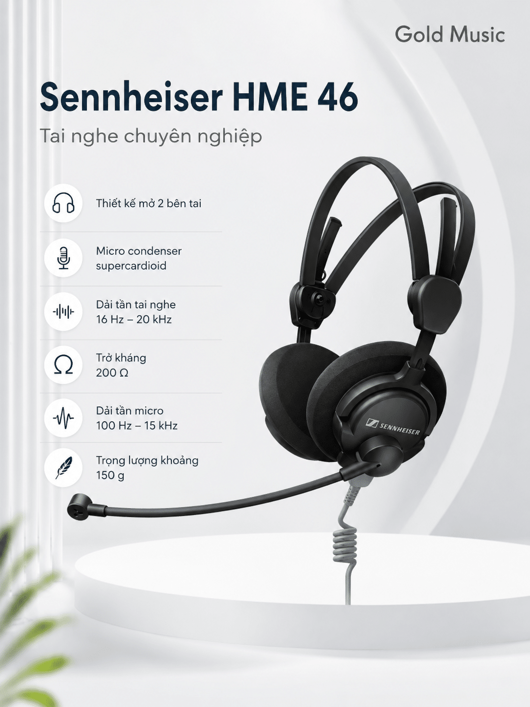 Sennheiser HME 46 Tai nghe chuyên nghiệp sennheiser hme 46 tai nghe