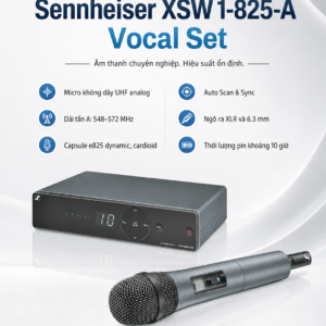 Sennheiser XSW 1-825-A Vocal Set Microphone sennheiser xsw 1 825 a vocal microphone