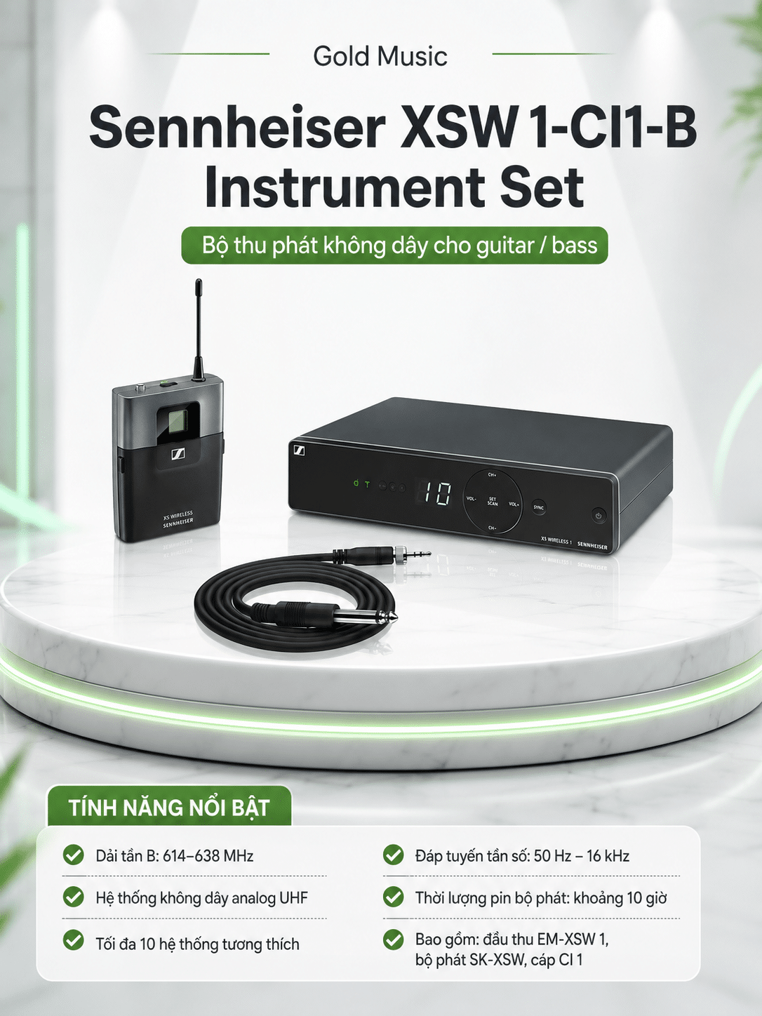 Sennheiser XSW 1-CI1-B Instrument Set Microphone sennheiser xsw 1 ci1 b instrument