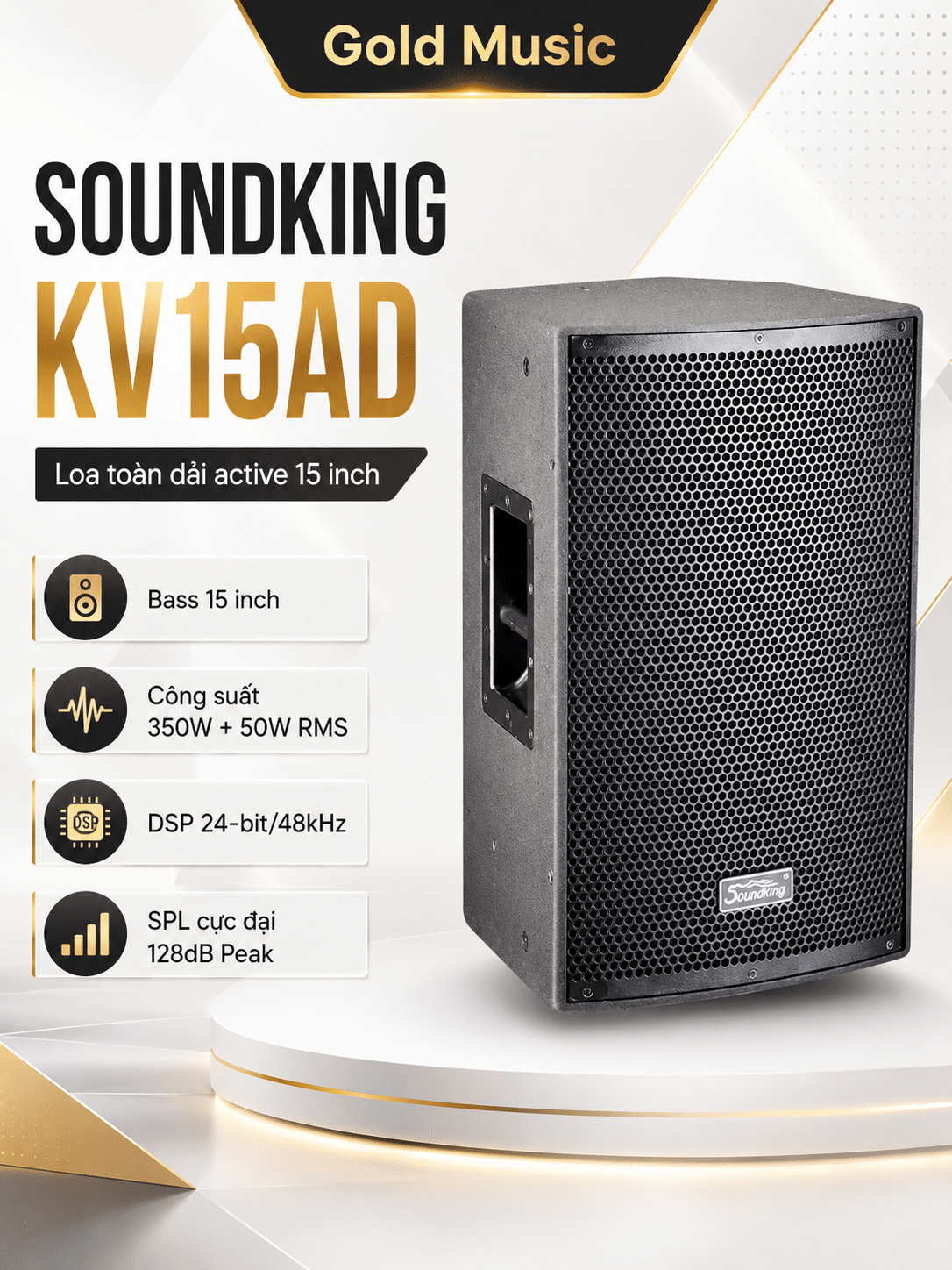 SOUNDKING KV15AD Loa toàn dải 15" có công suất soundking kv15ad loa toan dai 15