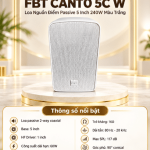 loa nguon diem fbt canto 5c w 5 inch 240w mau trang 4