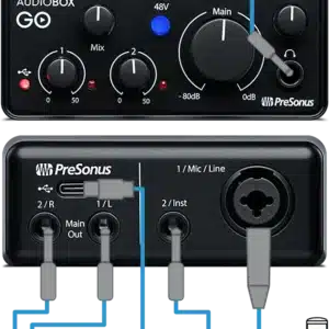 Bộ Thu Âm AKG C104 Kèm Soundcard PreSonus AudioBox GO Và Tai Nghe HD7 bo thu am akg c104 presonus audiobox go hd7 1