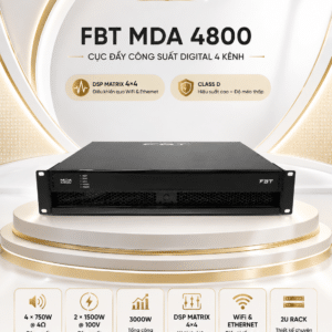 cuc day cong suat fbt mda 4800 4 x 750w 4 ohm 100v 5