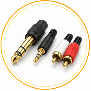 Jack 6.35mm, 3.5mm & RCA