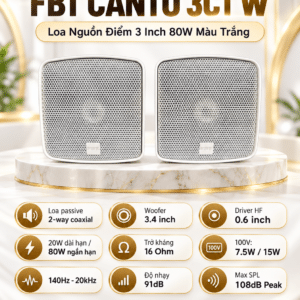 loa nguon diem fbt canto 3ct w 3 inch 80w mau trang 4